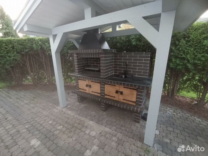 Мангал из кирпича / Модульное барбекю