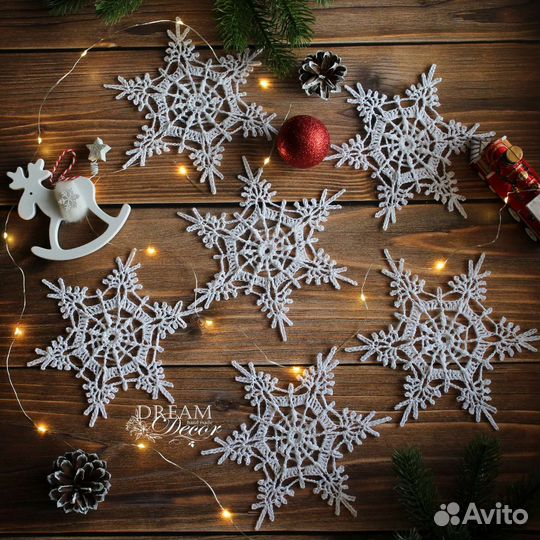 Снежинки вязаные крючком