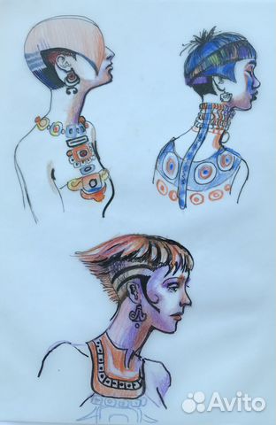 Эскизы причесок для стилистов и парикмахеров