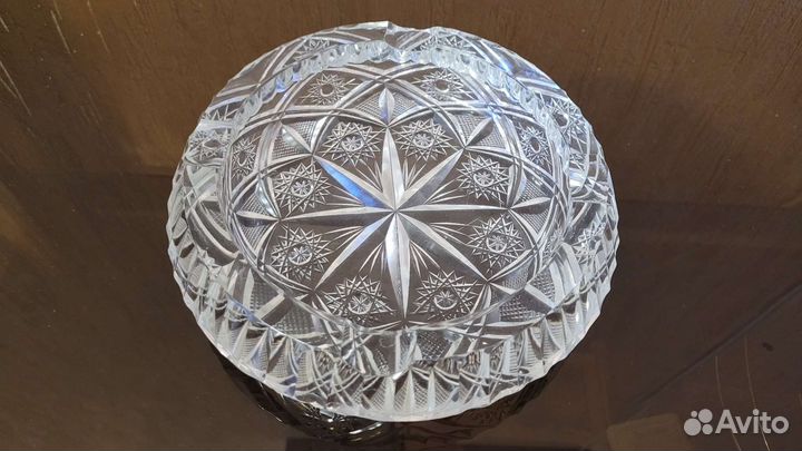 Хрусталь ссср. Ваза-конфетница и пепельница