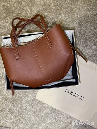 Сумка Polene Cyme cognac