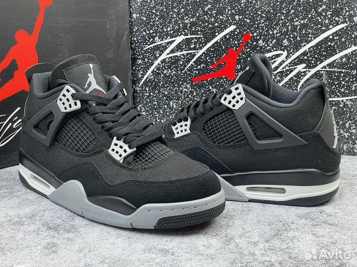 Кроссовки Nike Air Jordan 4 Retro SE Black Canvas