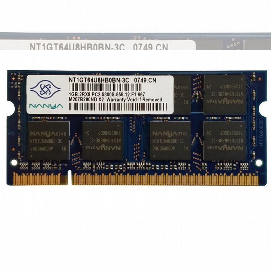 [NT1GT64U8HB0BN-3C] Оперативная Память Nanya 1gb Nt1gt64u8hb0bn-3c
