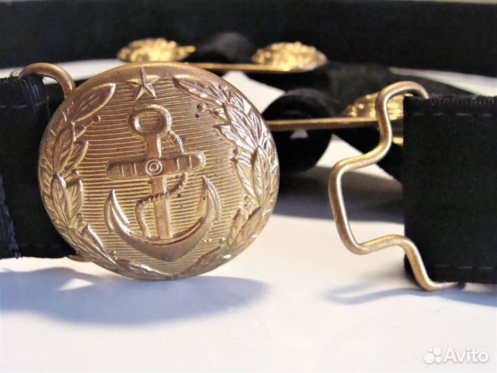 Офицерский ремень вмф СССР с подвесами, новый