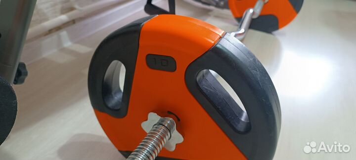 Скамья универсальная + штанга + 2 гири