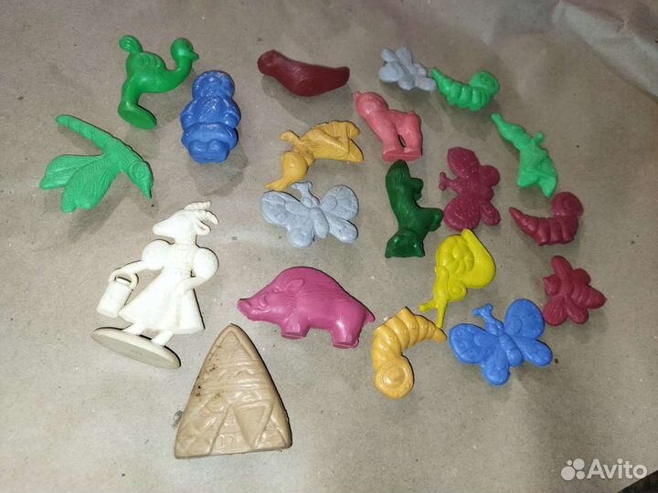 Детские мини игрушки литая резина животные СССР