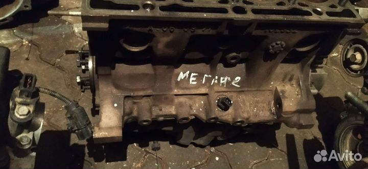 Шорт блок 1.6 бензин Рено меган 2 к4м