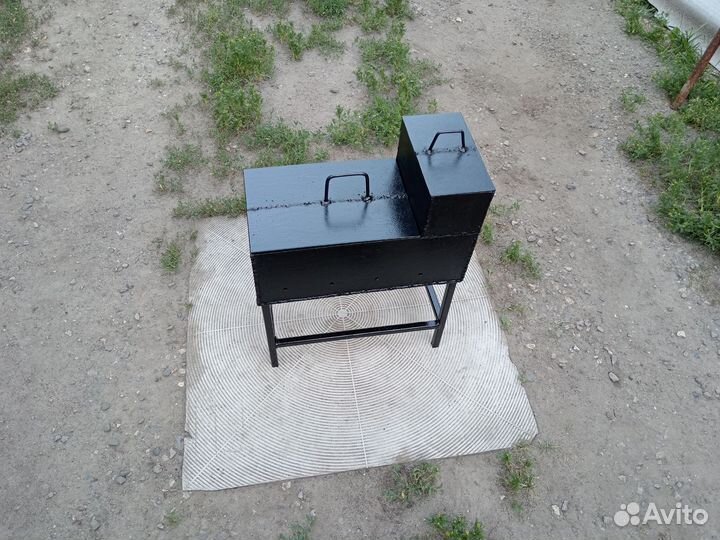 Мангал для жарки на углях и варки на дровах