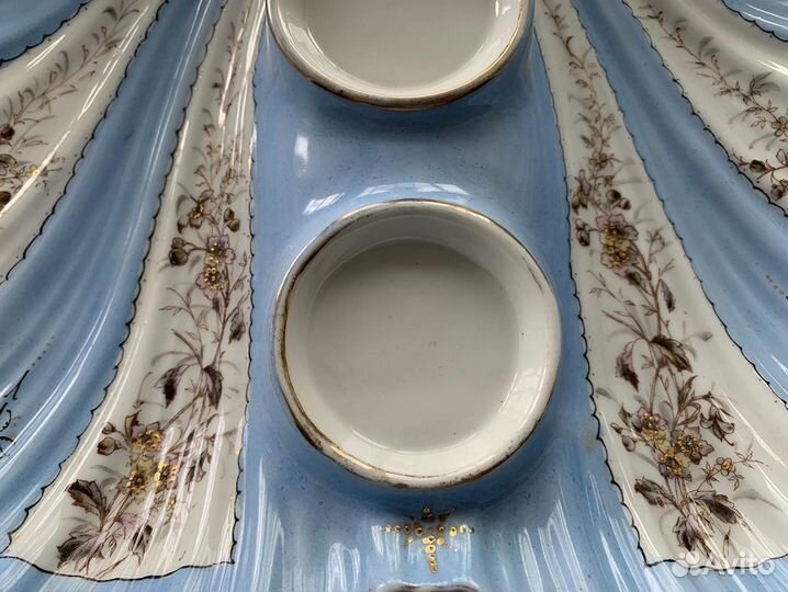 Фарфоровая менажница тарелка Карл Тильш XIX 19 век