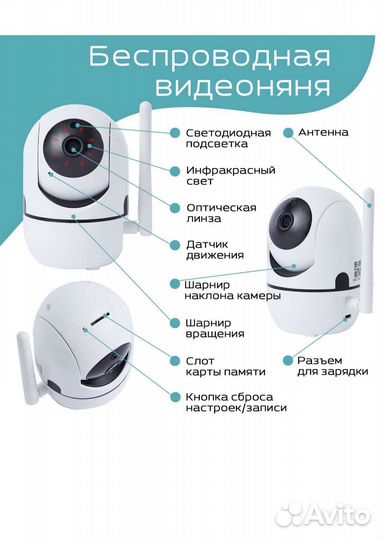 Камера видеонаблюдения wifi, видеоняня