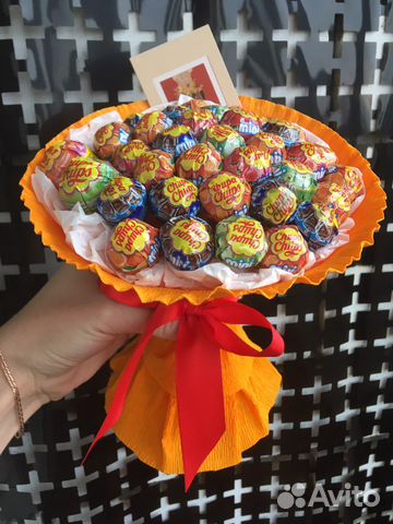 Букет из чупа чупсов / конфет / сладостей