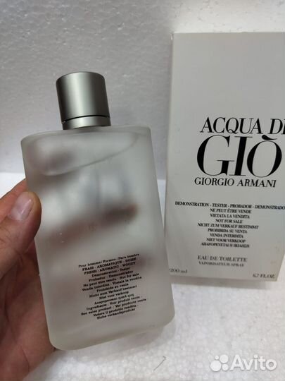 Тестер giorgio armani Acqua Di Gio Pour Homme,200m