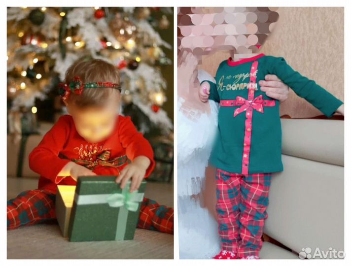 Новогодние костюмы пижамы фемели лук