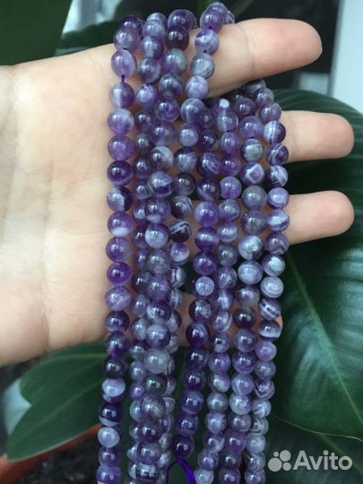 Аметист натуральный бусины