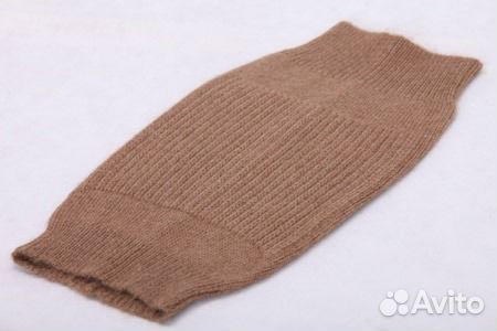 Наколенники вязаные верблюжьи светлые средние