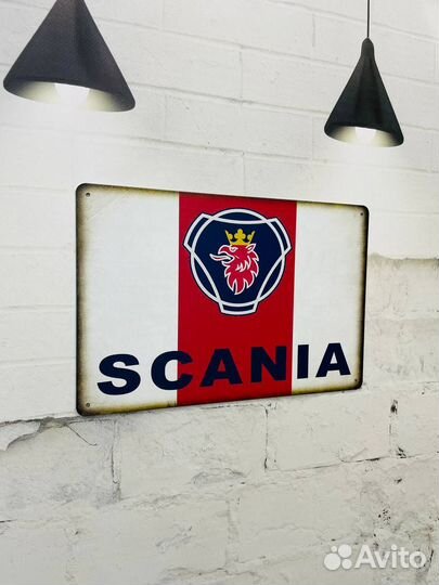 Декор на стену табличка Scania