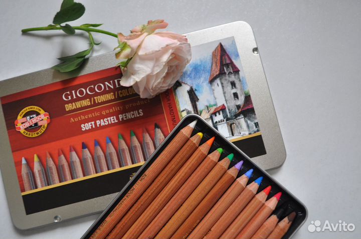 Пастельные карандаши Koh-i-noor 12 цветов из Праги