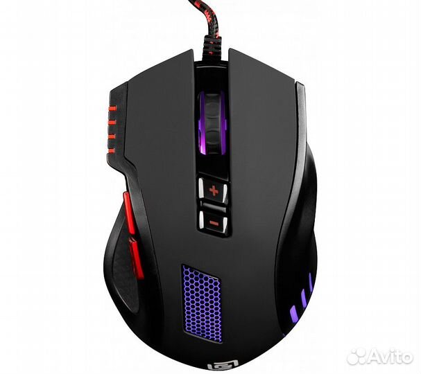 Мышь Оклик 806G, черный/красный