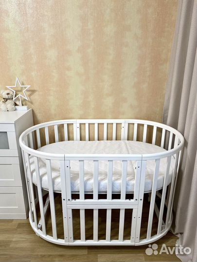 Детская кроватка трансформер с маятником