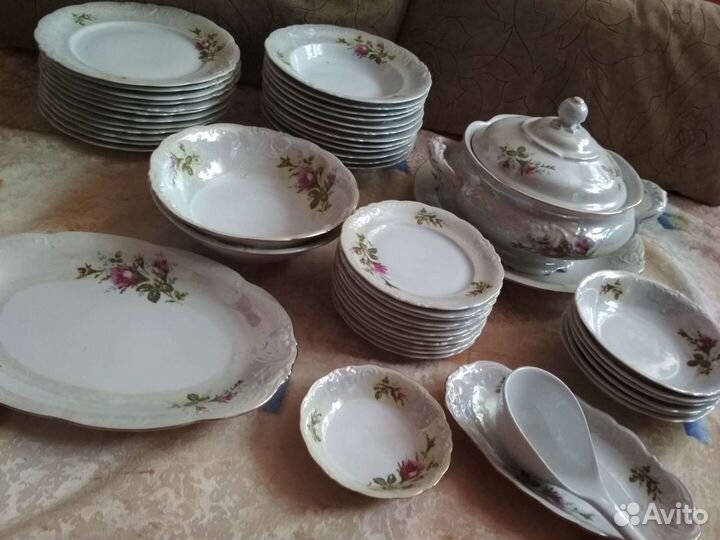 Столовый сервиз роза на 12 персон Польша