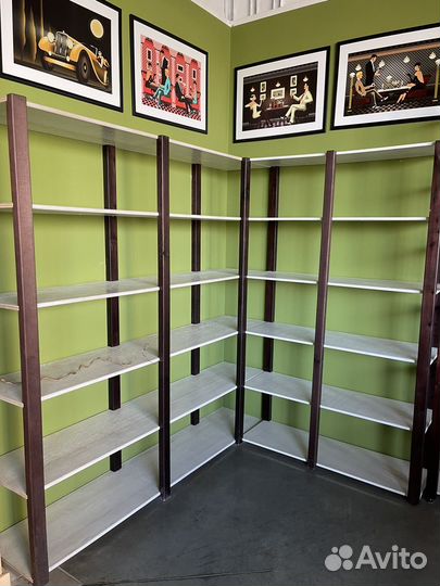 Стеллажи дерево и металл