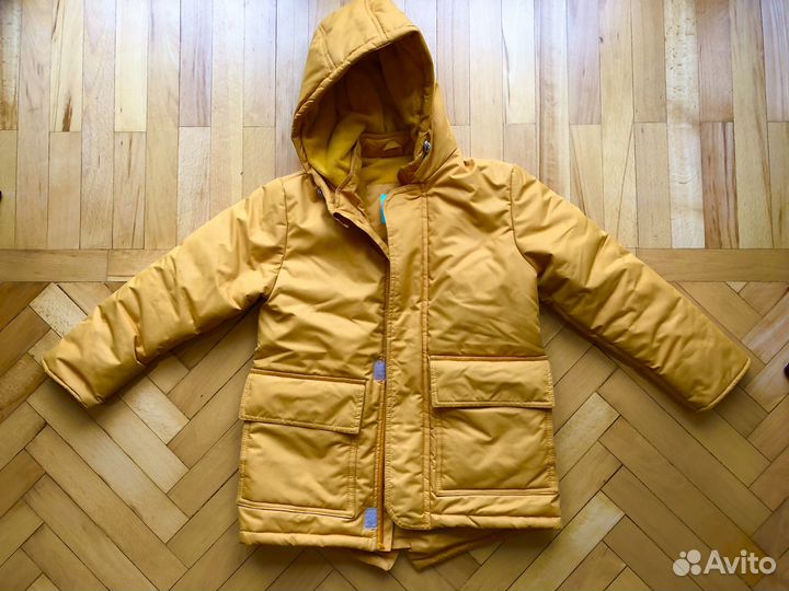 Парка детская желтая Loloclo, р.116-122