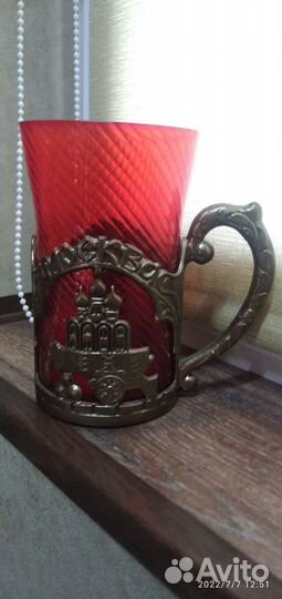 Подстаканник царь- пушка, колокол. Москва