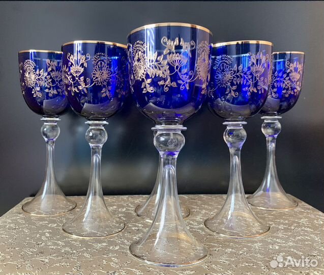 Фужеры, бокалы, рюмки, креманки Богемия