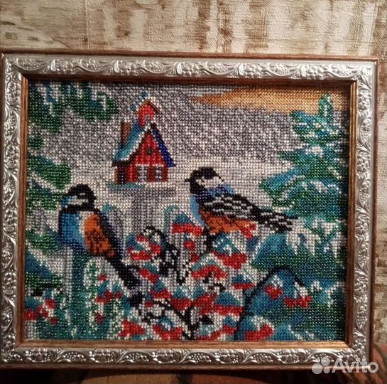Картина гобелен и бисером