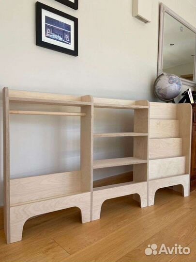 Стеллаж, гардероб, книжная полка монтессори