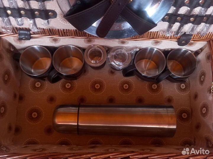 Корзина плетеная набор для пикника