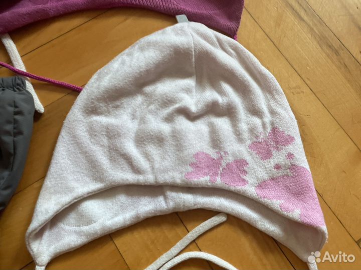 Шапки размер 52,46, Рейма. Варежки на 6 лет-48