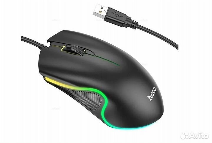 Проводная компьютерная мышь с подсветкой