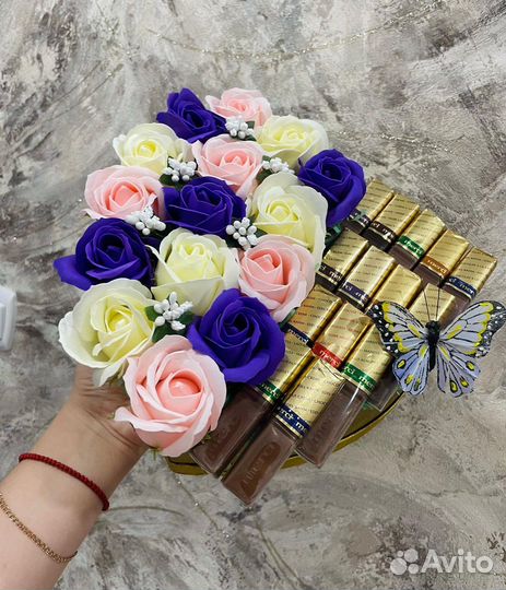 Букеты из мыльных роз