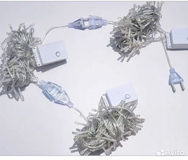 Гирлянда светодиодная белая 220в