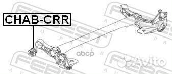 Сайлентблок задней балки chabcrr Febest