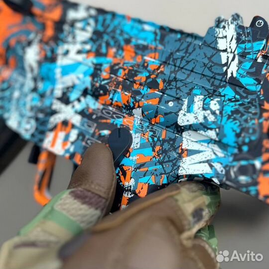 Камуфляжный автомат AKM-74 для игры в Орбизбол