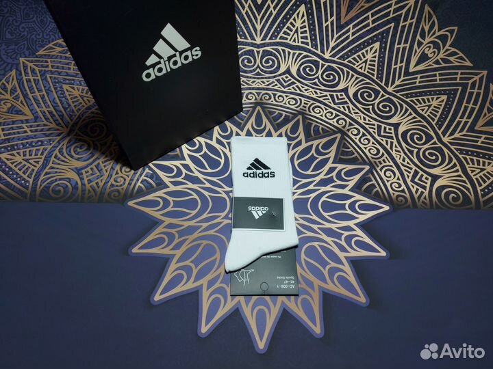 Белые носки Adidas высокие