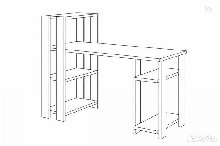 Стол компьютерный Slim стн-110/140 Н