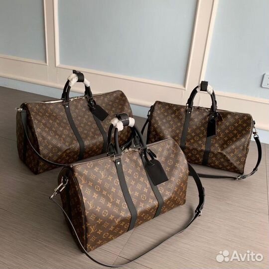 Сумка дорожная натуральная кожа Louis vuitton