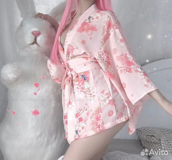 Косплей костюм - Хаори с лисичками (Халат)