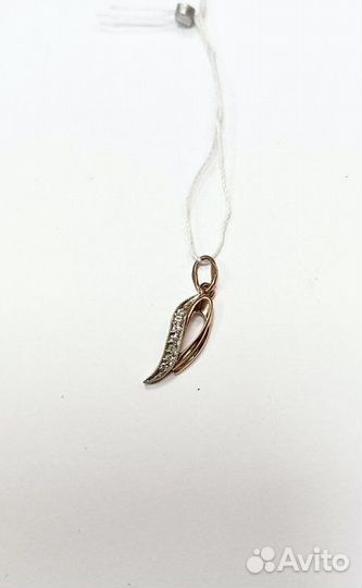 Подвеска с природным камнем Золото