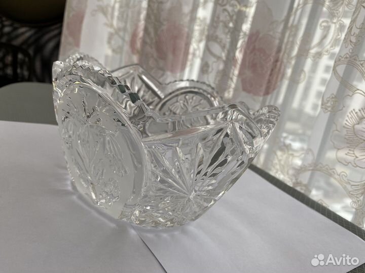 Ваза хрустальная СССР для конфет, фруктов