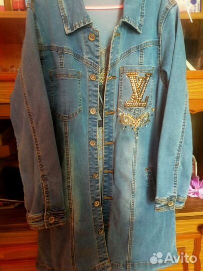 Куртка удлиненная джинсовая