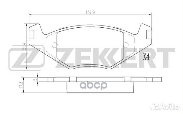 Колодки торм. диск. передн. Seat Cordoba 95- I