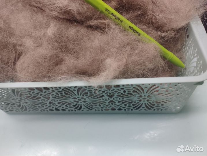 Пух хаски. Собачий пух. Собачья шерсть