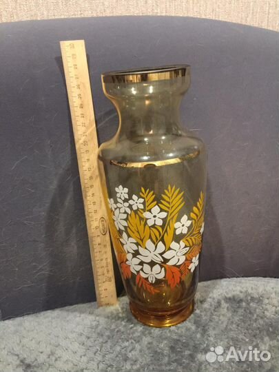 Ваза цветное стекло СССР