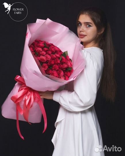 Цветы. Большой букет из роз