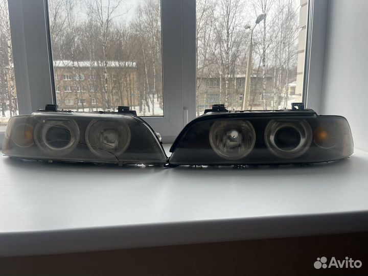 Передние фары BMW 5 E39 рестайлинг оригинал