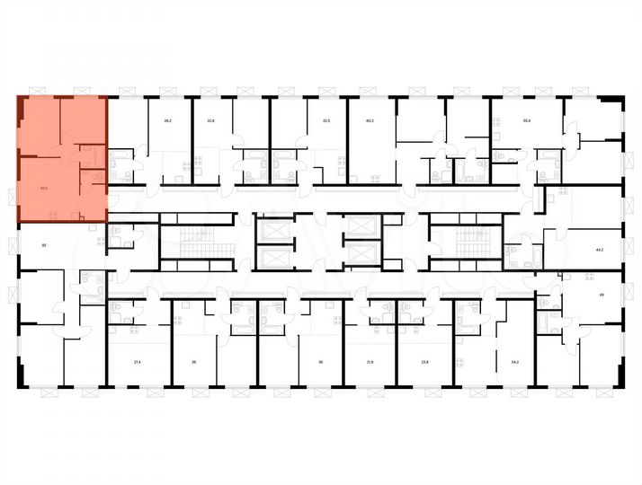 2-к. квартира, 52,5 м², 18/25 эт.